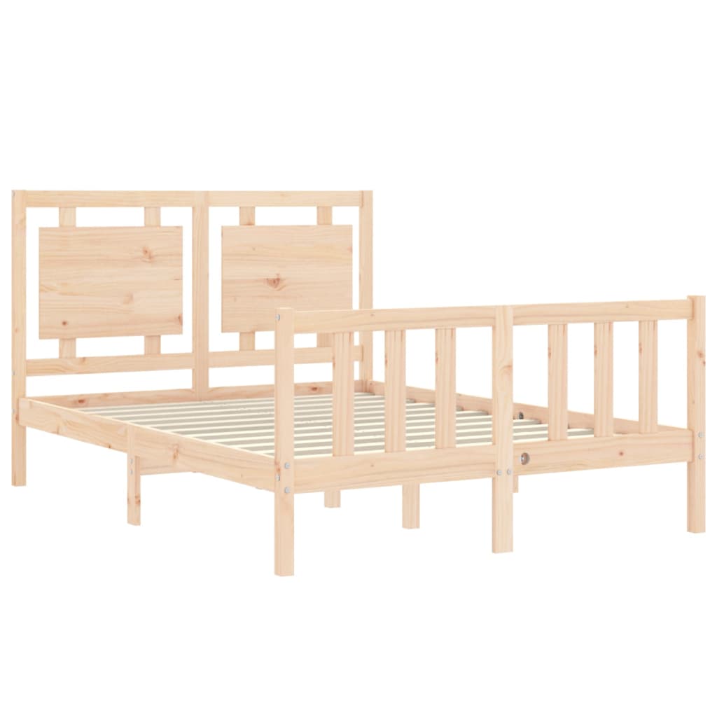 Cadre de lit sans matelas 140x200 cm bois massif de pin - XIOS