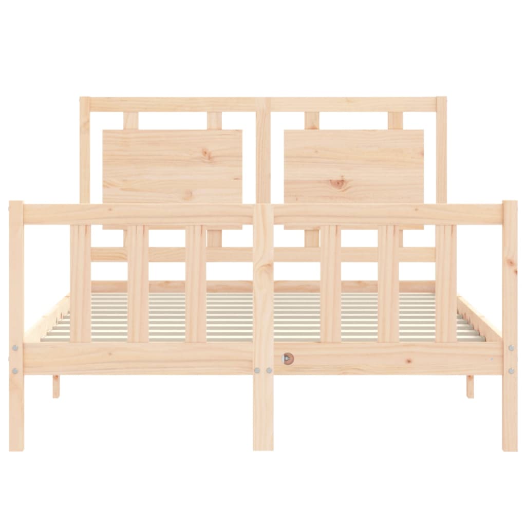 Cadre de lit sans matelas 140x200 cm bois massif de pin - XIOS