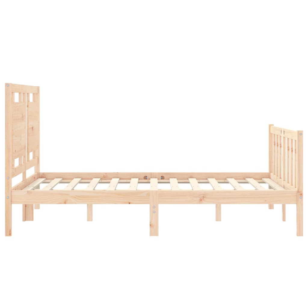 Cadre de lit sans matelas 140x200 cm bois massif de pin - XIOS