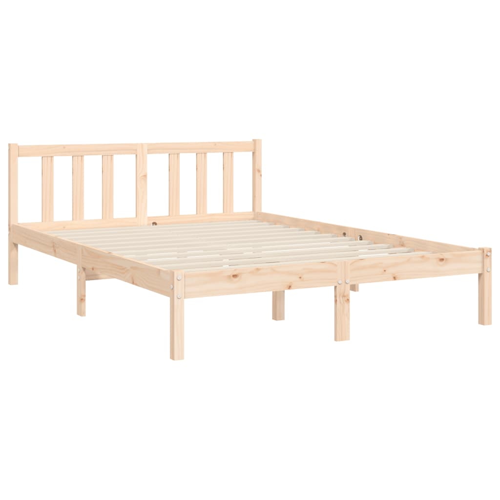 Cadre de lit sans matelas 140x200 cm bois massif de pin - XIOS