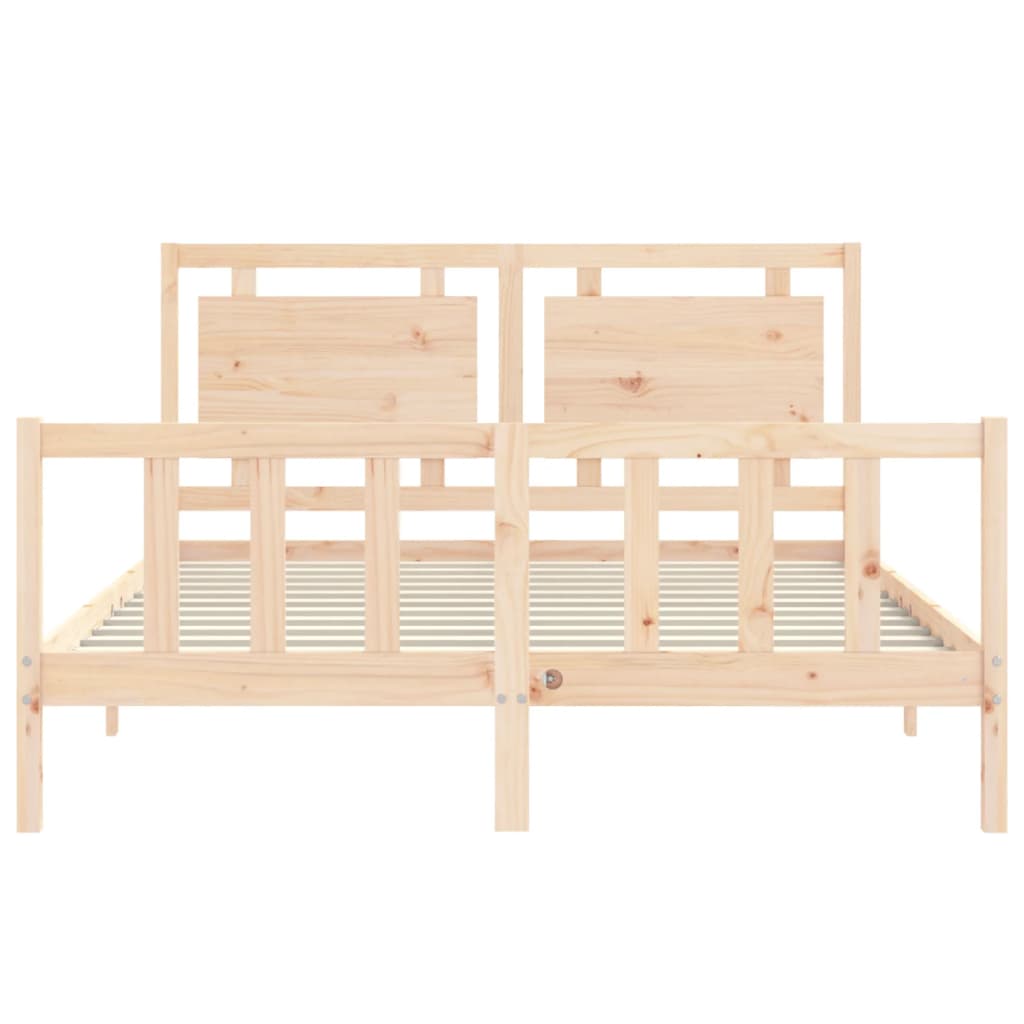 Cadre de lit sans matelas 160x200 cm bois massif de pin - XIOS