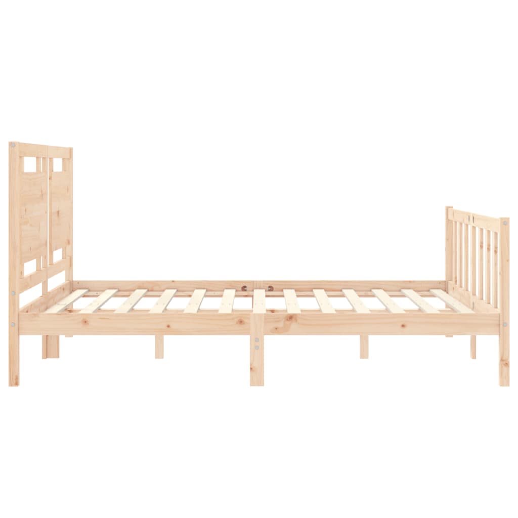 Cadre de lit sans matelas 160x200 cm bois massif de pin - XIOS