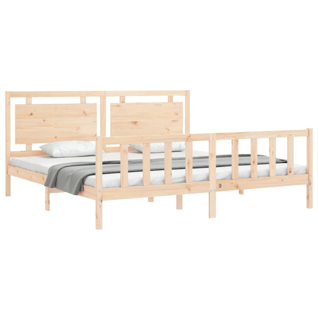 Cadre de lit sans matelas 200x200 cm bois massif de pin - XIOS