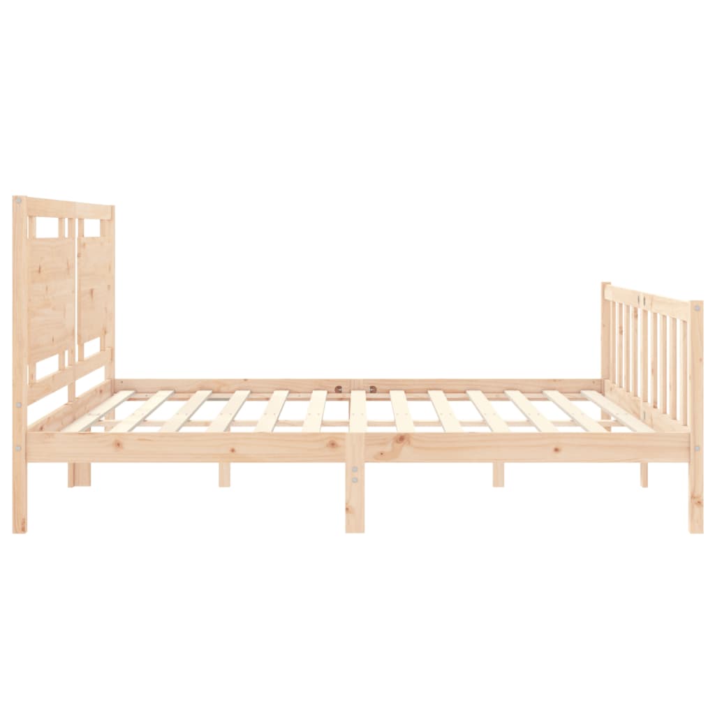 Cadre de lit sans matelas 200x200 cm bois massif de pin - XIOS