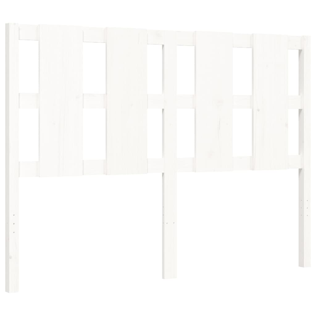 Cadre de lit sans matelas blanc bois de pin massif - XIOS