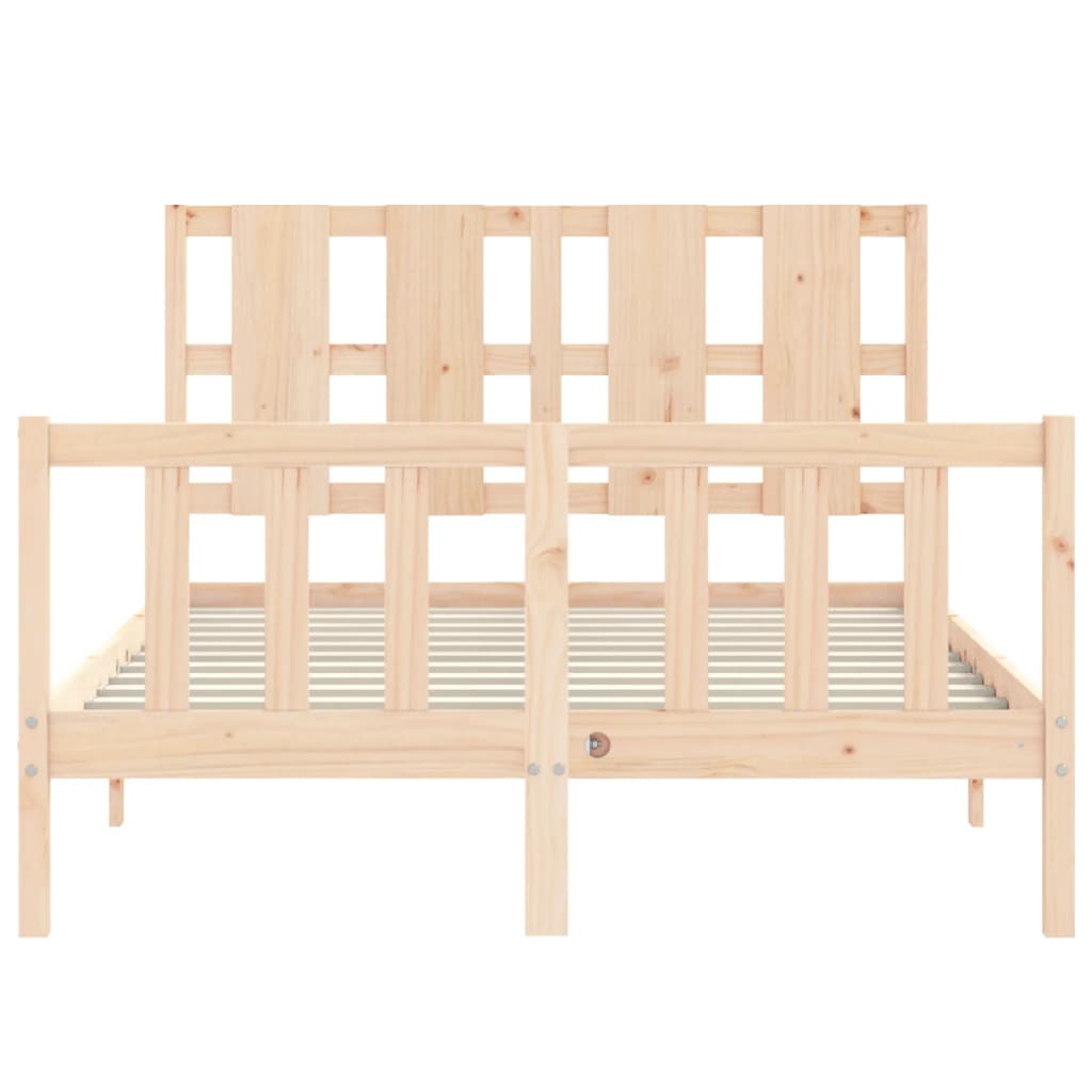 Cadre de lit sans matelas 140x190 cm bois de pin massif - XIOS