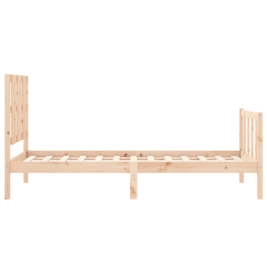Cadre de lit sans matelas 90x200 cm bois de pin massif - XIOS