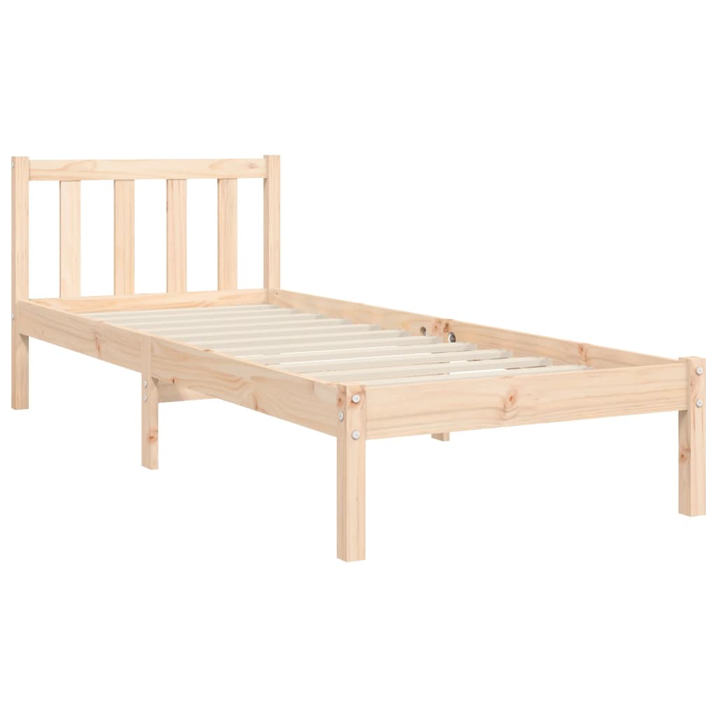 Cadre de lit sans matelas 100x200 cm bois massif de pin - XIOS