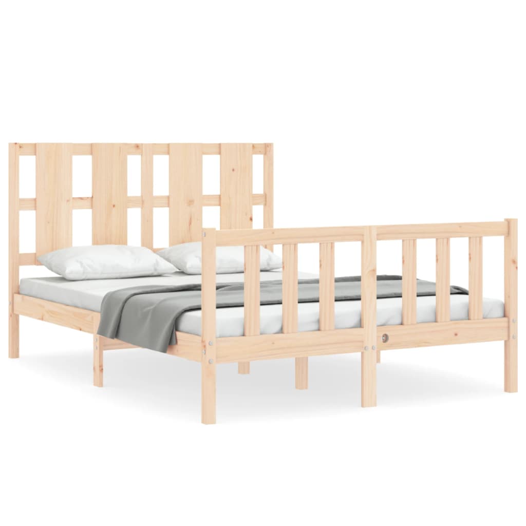 Cadre de lit sans matelas 140x200 cm bois massif de pin - XIOS