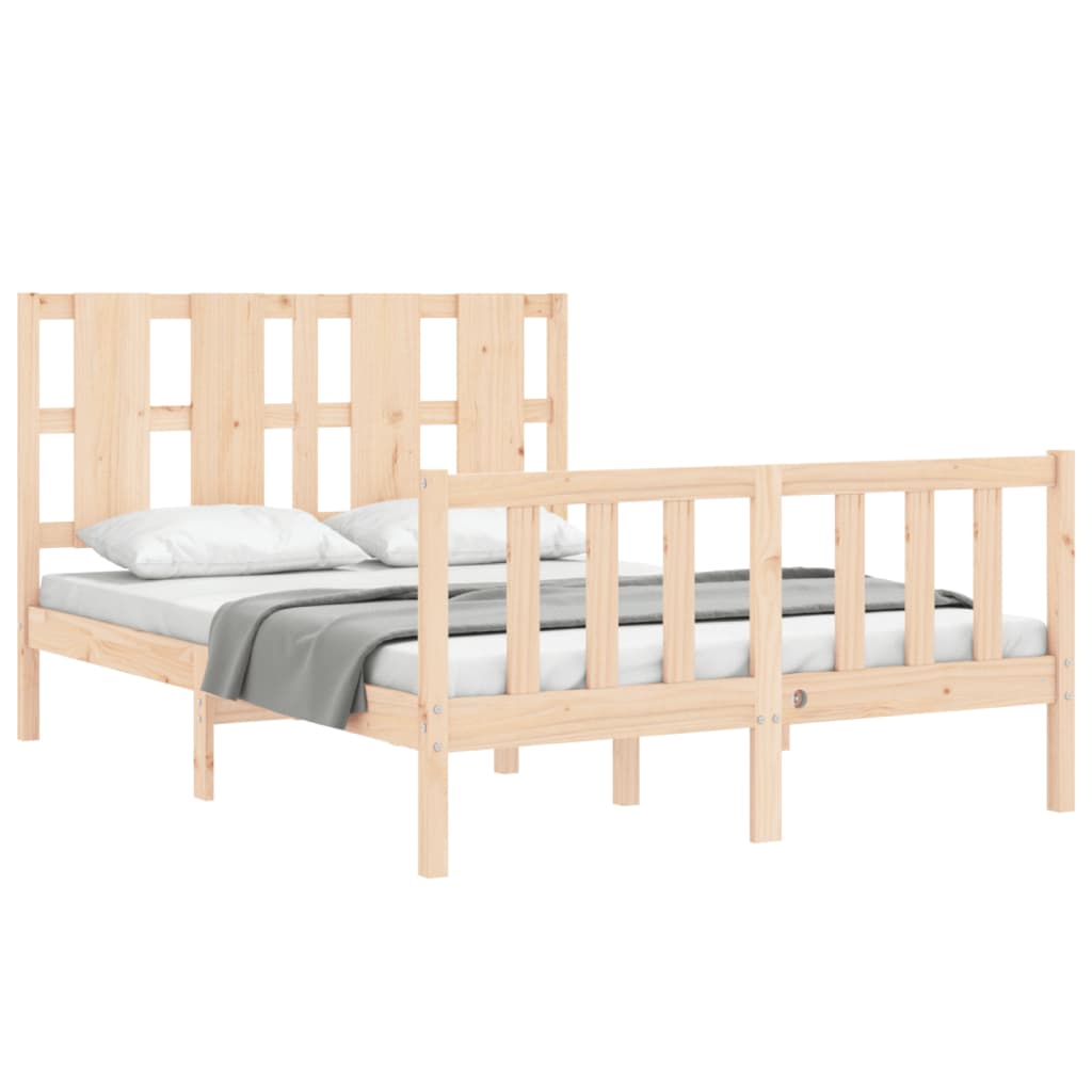 Cadre de lit sans matelas 140x200 cm bois massif de pin - XIOS
