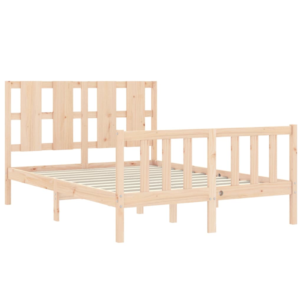 Cadre de lit sans matelas 140x200 cm bois massif de pin - XIOS