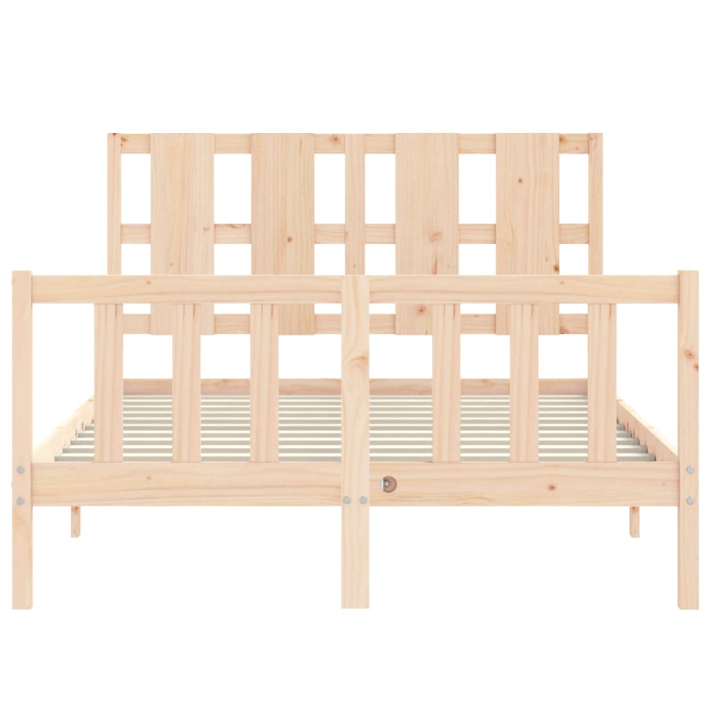 Cadre de lit sans matelas 140x200 cm bois massif de pin - XIOS