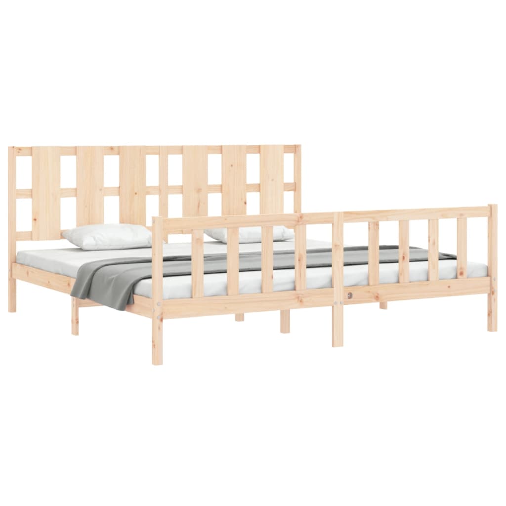 Cadre de lit sans matelas 200x200 cm bois massif de pin - XIOS