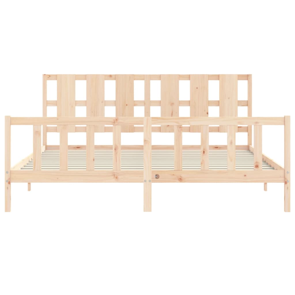 Cadre de lit sans matelas 200x200 cm bois massif de pin - XIOS