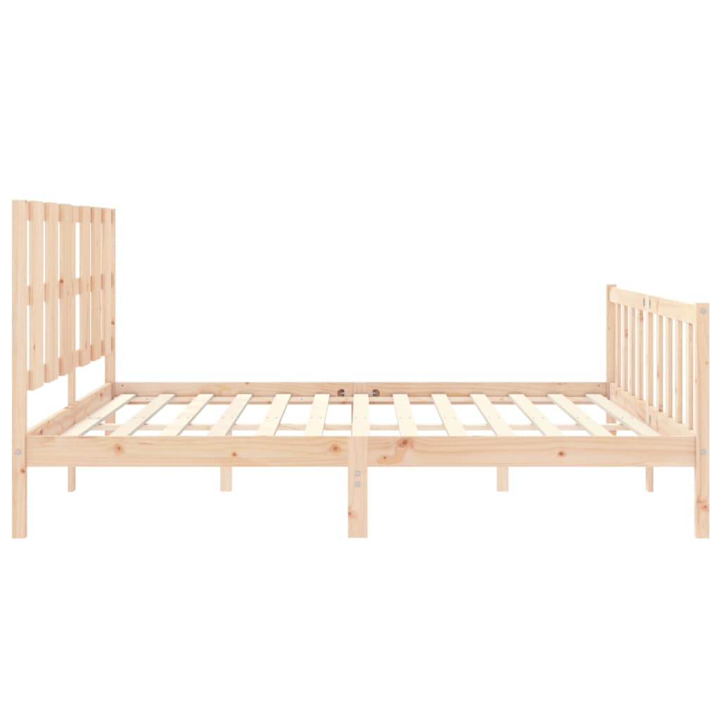 Cadre de lit sans matelas 200x200 cm bois massif de pin - XIOS
