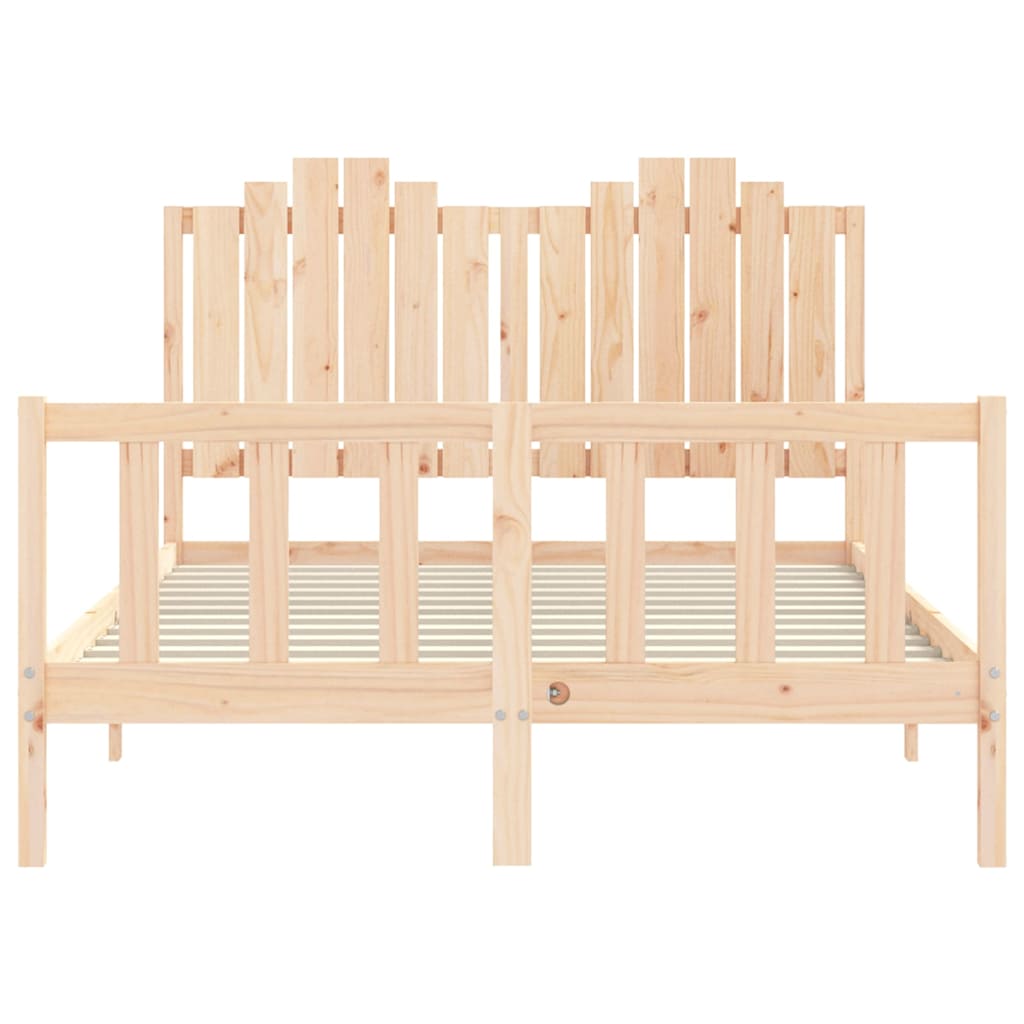 Cadre de lit sans matelas 140x190 cm bois de pin massif - XIOS