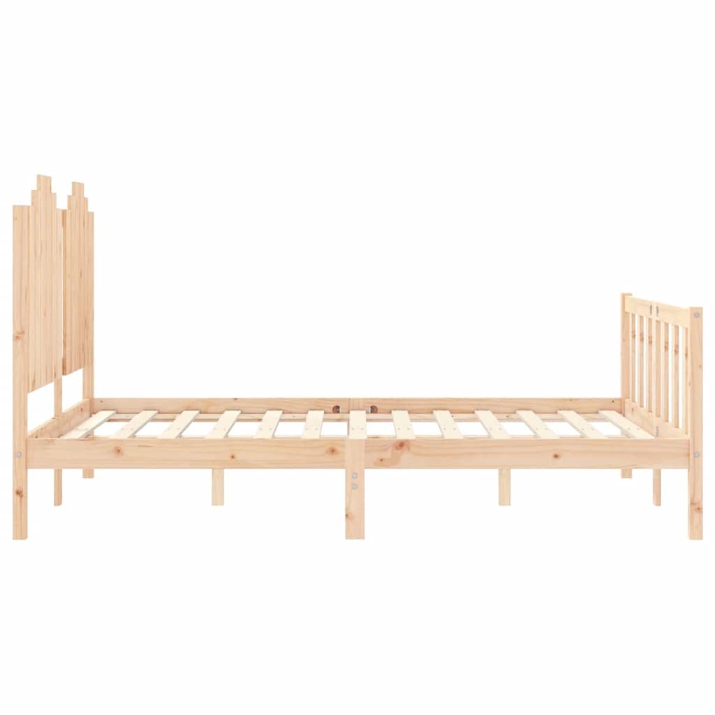 Cadre de lit sans matelas 140x190 cm bois de pin massif - XIOS