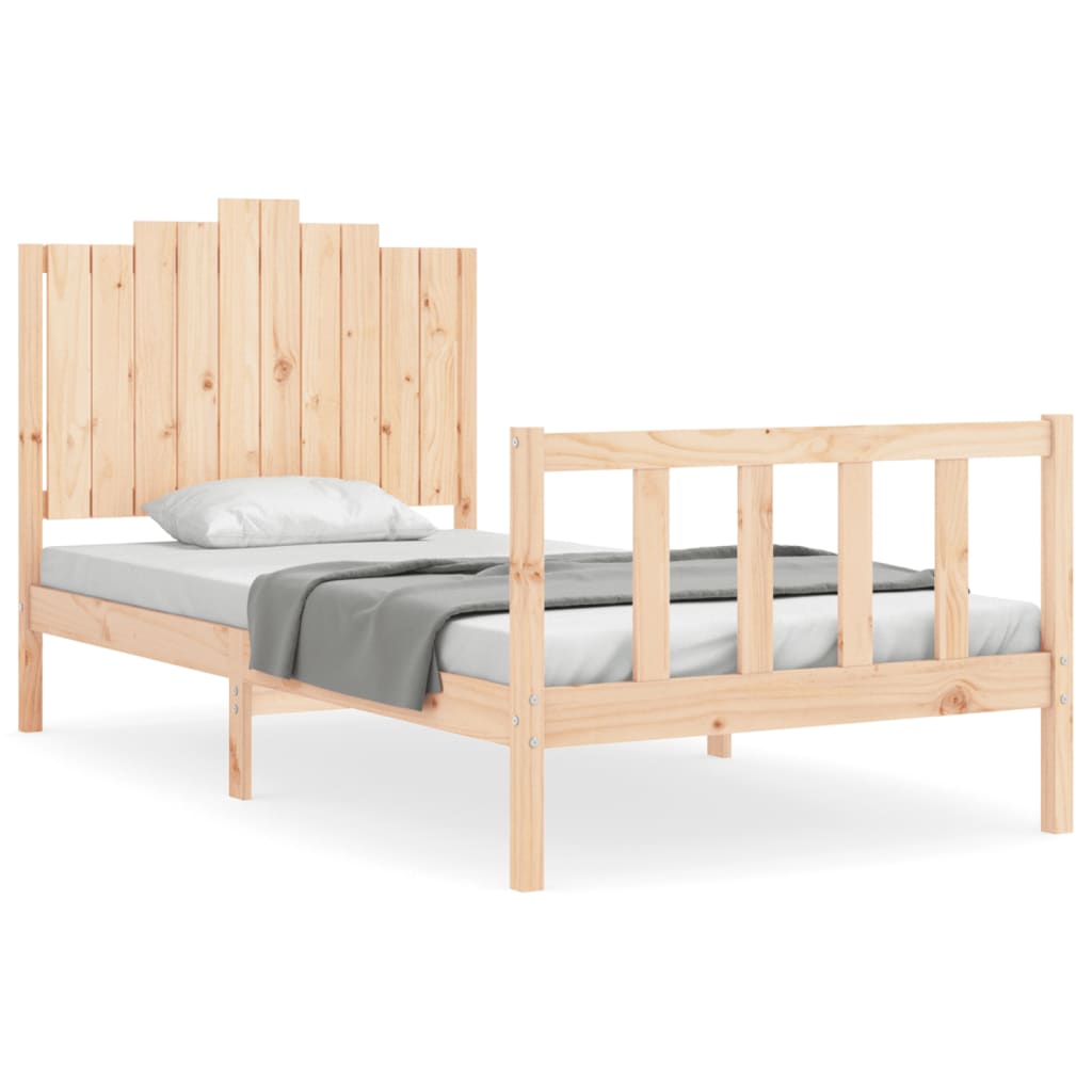 Cadre de lit sans matelas 100x200 cm bois massif de pin - XIOS