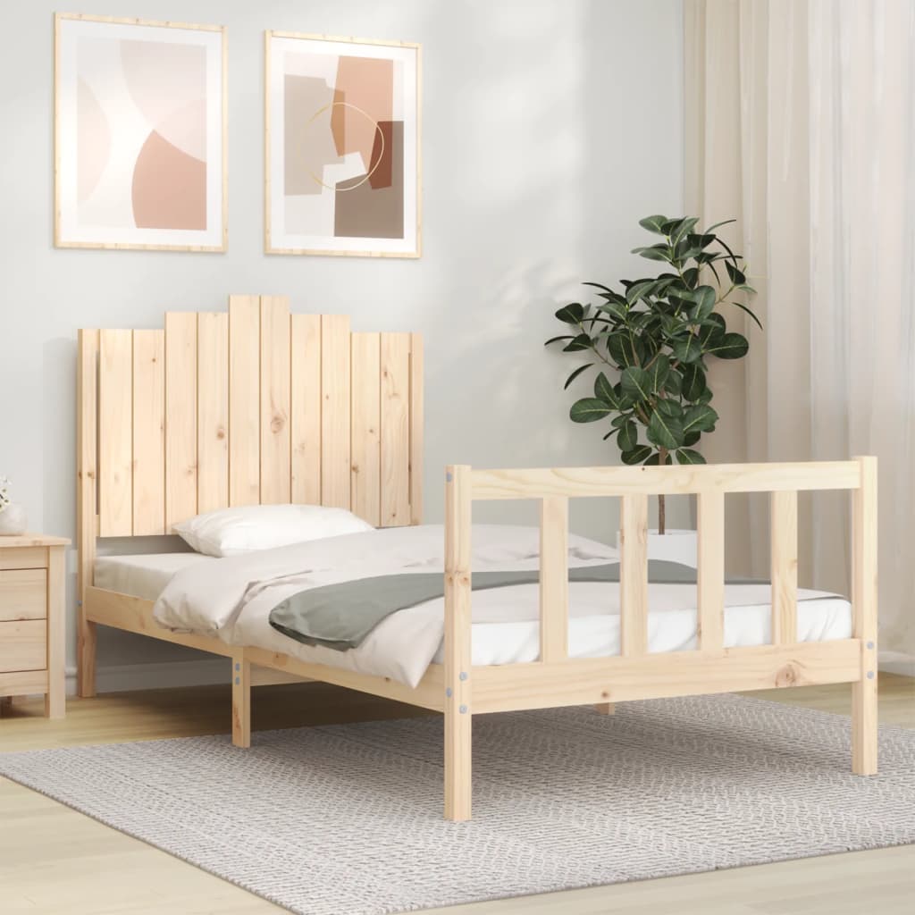 Cadre de lit sans matelas 100x200 cm bois massif de pin - XIOS