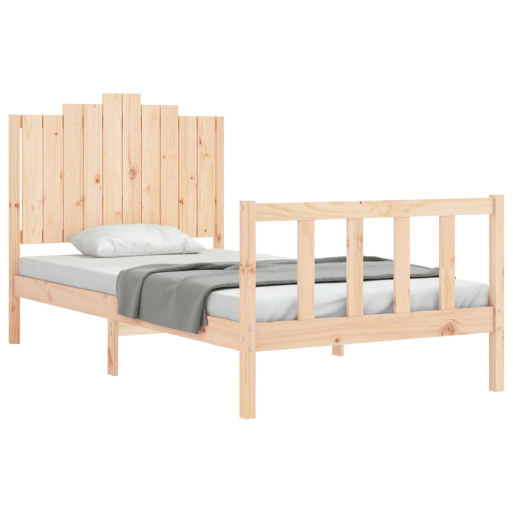 Cadre de lit sans matelas 100x200 cm bois massif de pin - XIOS