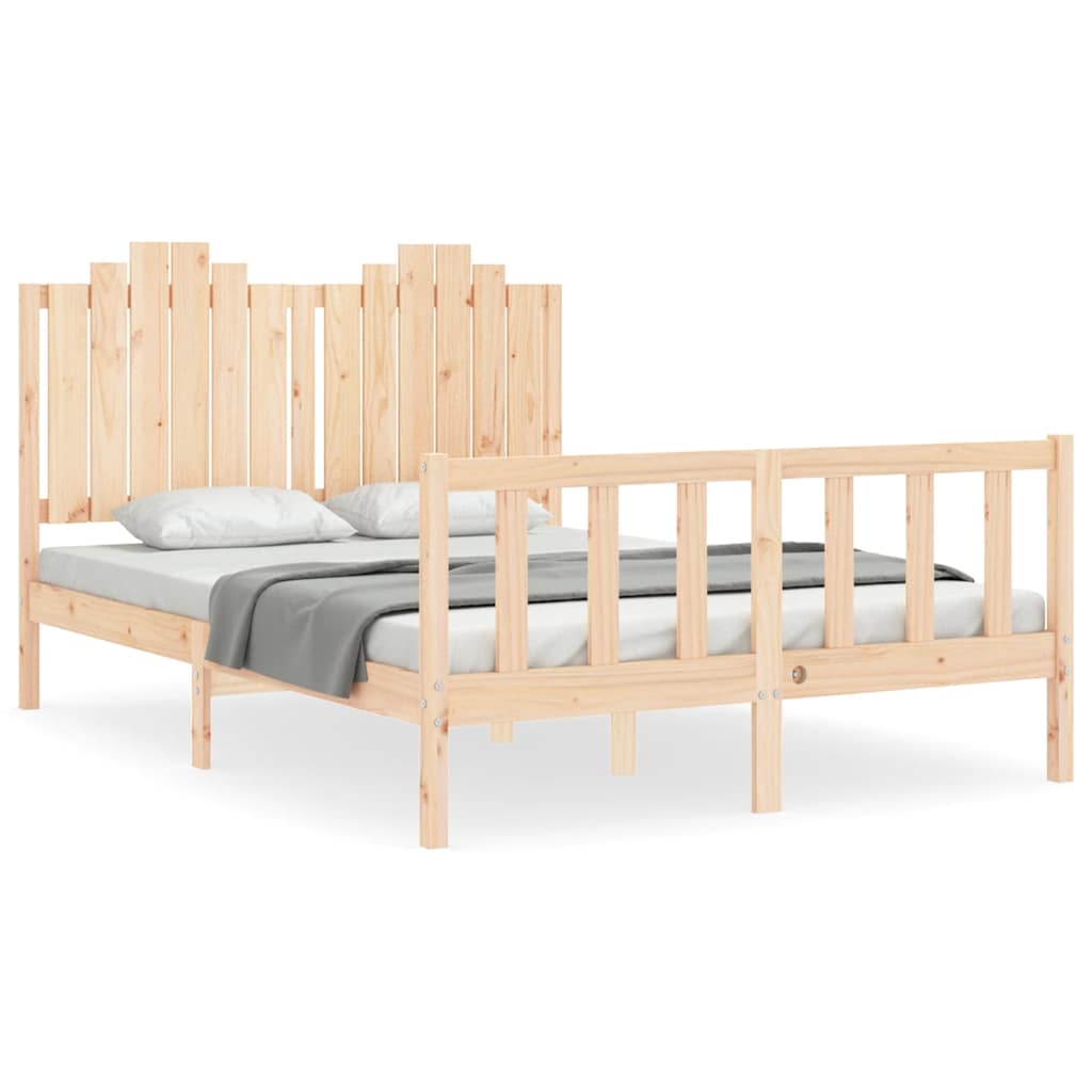 Cadre de lit sans matelas 140x200 cm bois massif de pin - XIOS