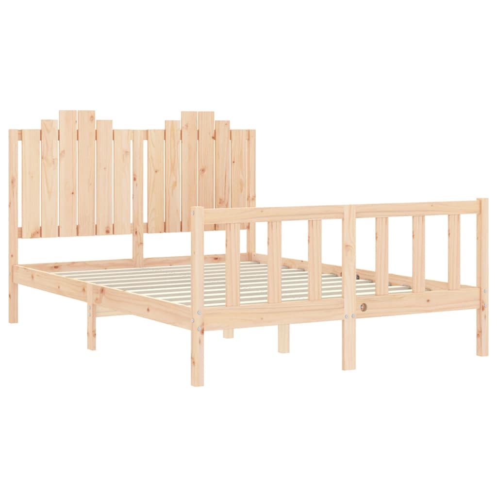 Cadre de lit sans matelas 140x200 cm bois massif de pin - XIOS