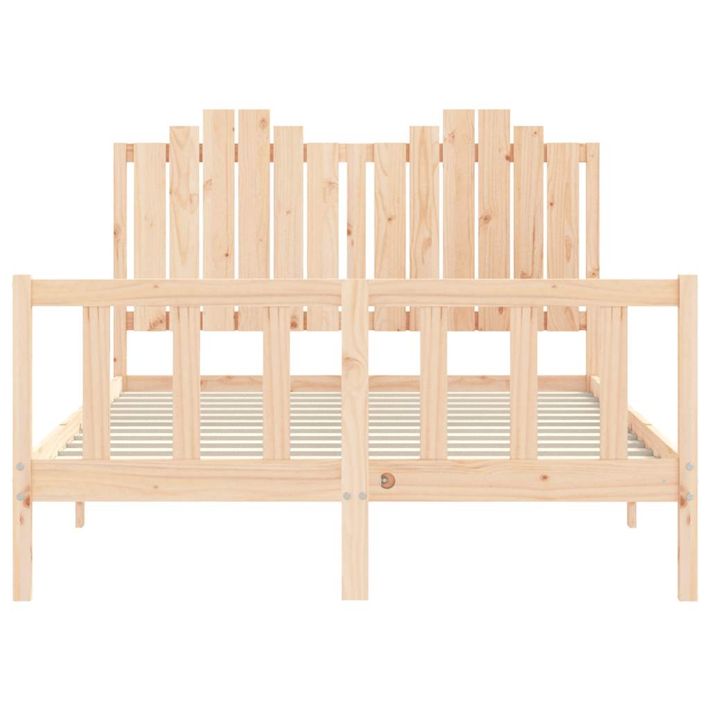 Cadre de lit sans matelas 140x200 cm bois massif de pin - XIOS