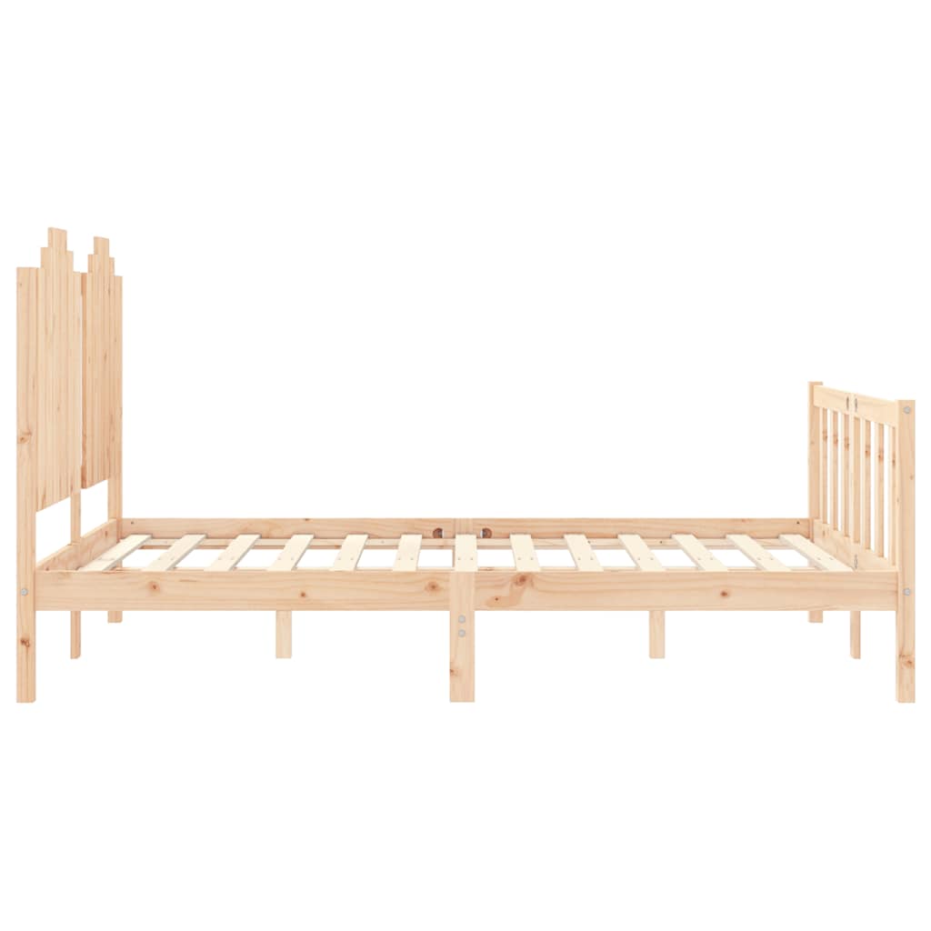 Cadre de lit sans matelas 140x200 cm bois massif de pin - XIOS