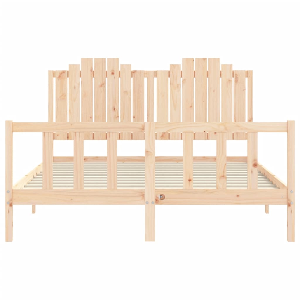 Cadre de lit sans matelas 160x200 cm bois massif de pin - XIOS