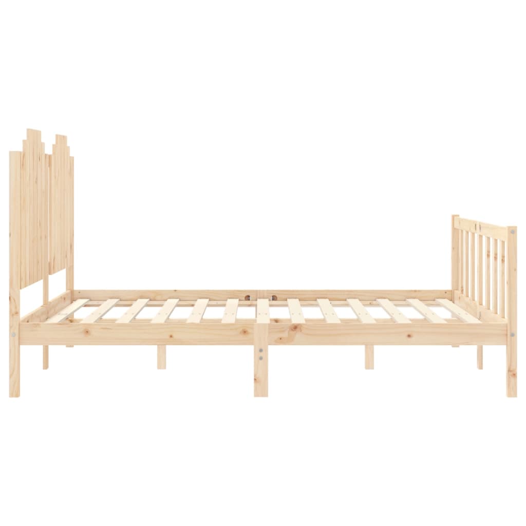 Cadre de lit sans matelas 160x200 cm bois massif de pin - XIOS