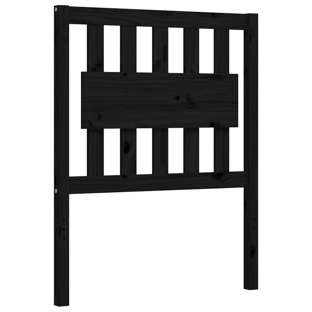Cadre de lit sans matelas noir bois de pin massif - XIOS