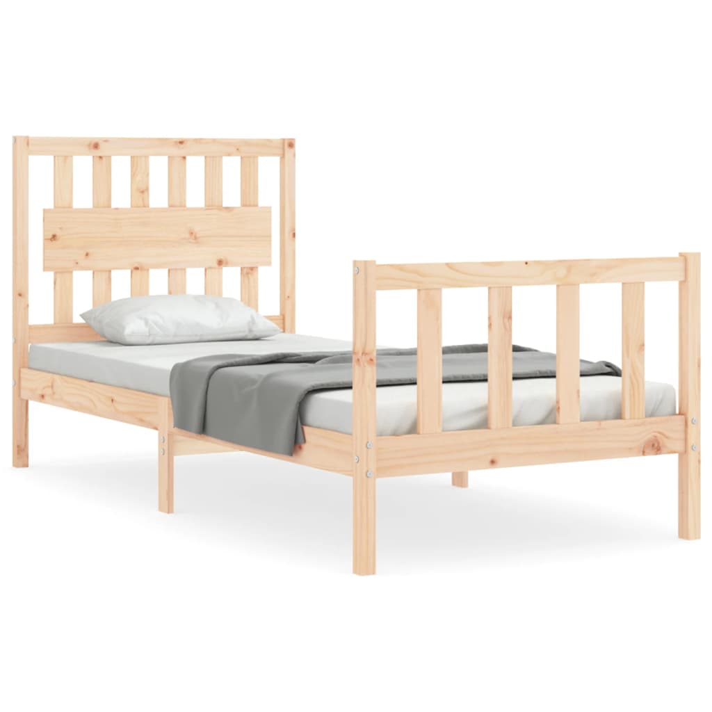 Cadre de lit sans matelas 90x200 cm bois de pin massif - XIOS