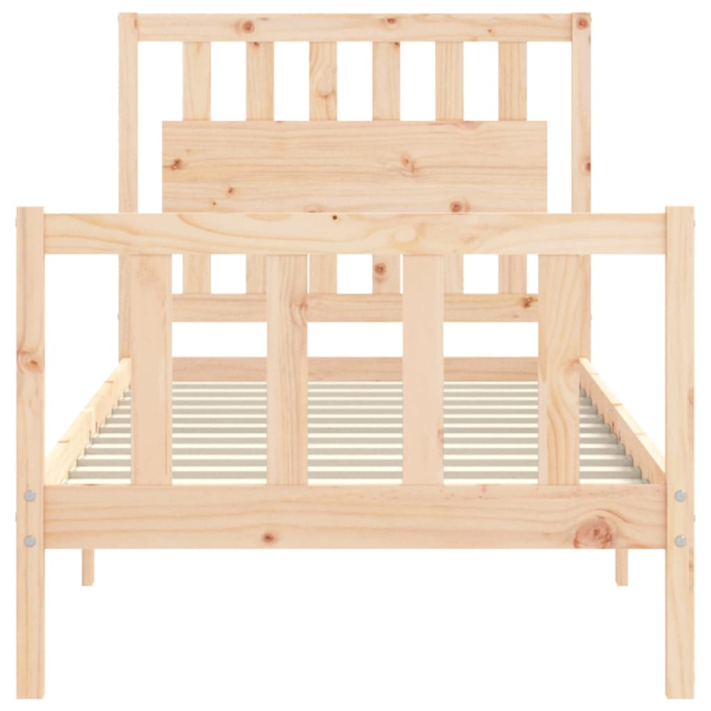 Cadre de lit sans matelas 90x200 cm bois de pin massif - XIOS