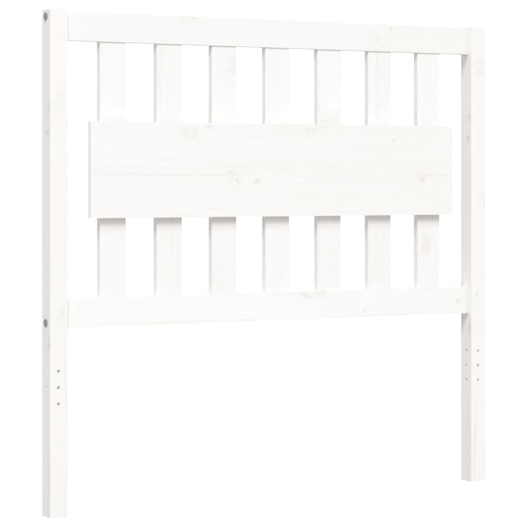 Cadre de lit sans matelas blanc 100x200 cm bois de pin massif - XIOS