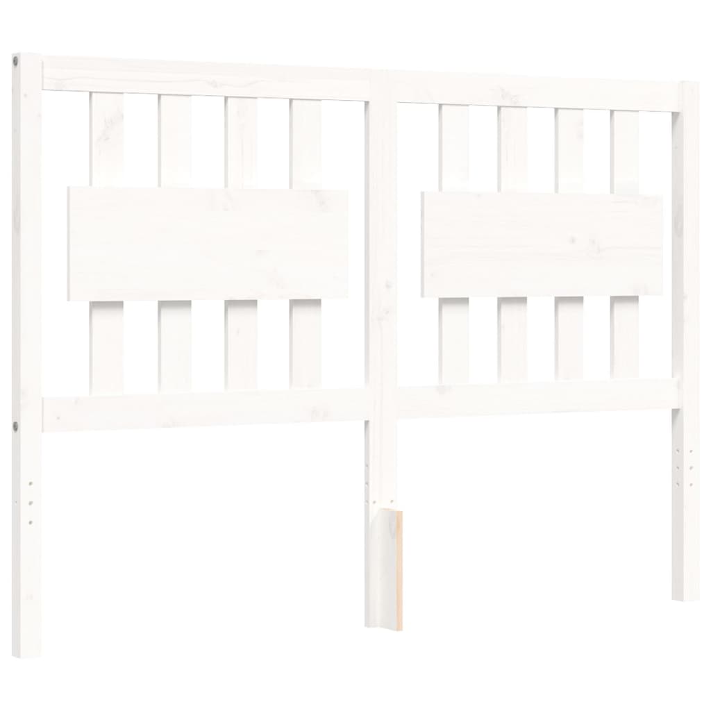 Cadre de lit sans matelas blanc 120x200 cm bois de pin massif - XIOS