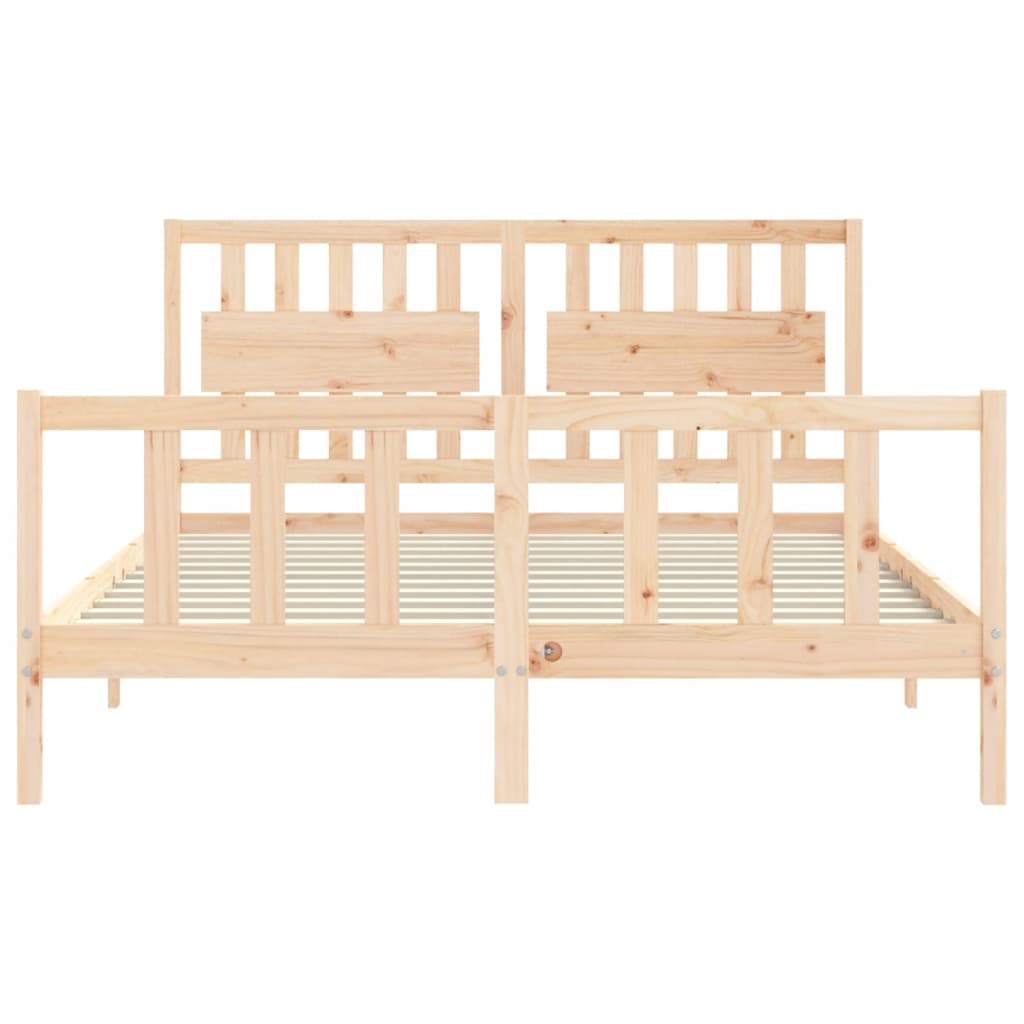 Cadre de lit sans matelas 160x200 cm bois massif de pin - XIOS