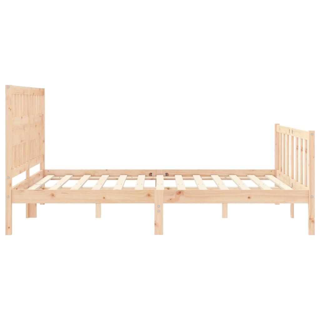 Cadre de lit sans matelas 160x200 cm bois massif de pin - XIOS