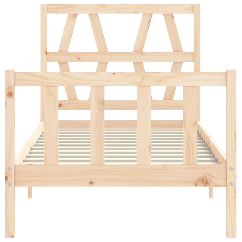 Cadre de lit sans matelas 90x200 cm bois de pin massif - XIOS