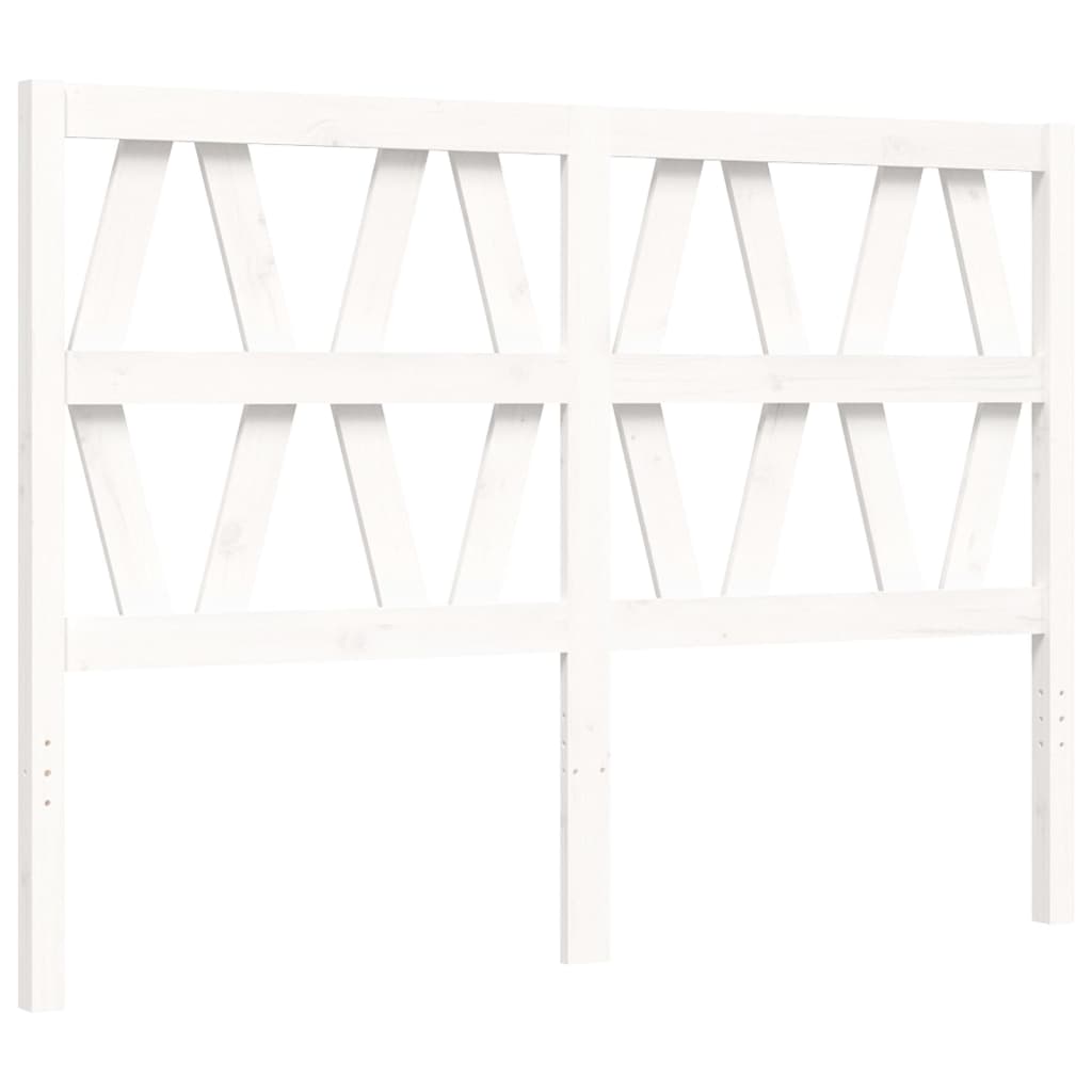 Cadre de lit sans matelas blanc 120x200 cm bois de pin massif - XIOS