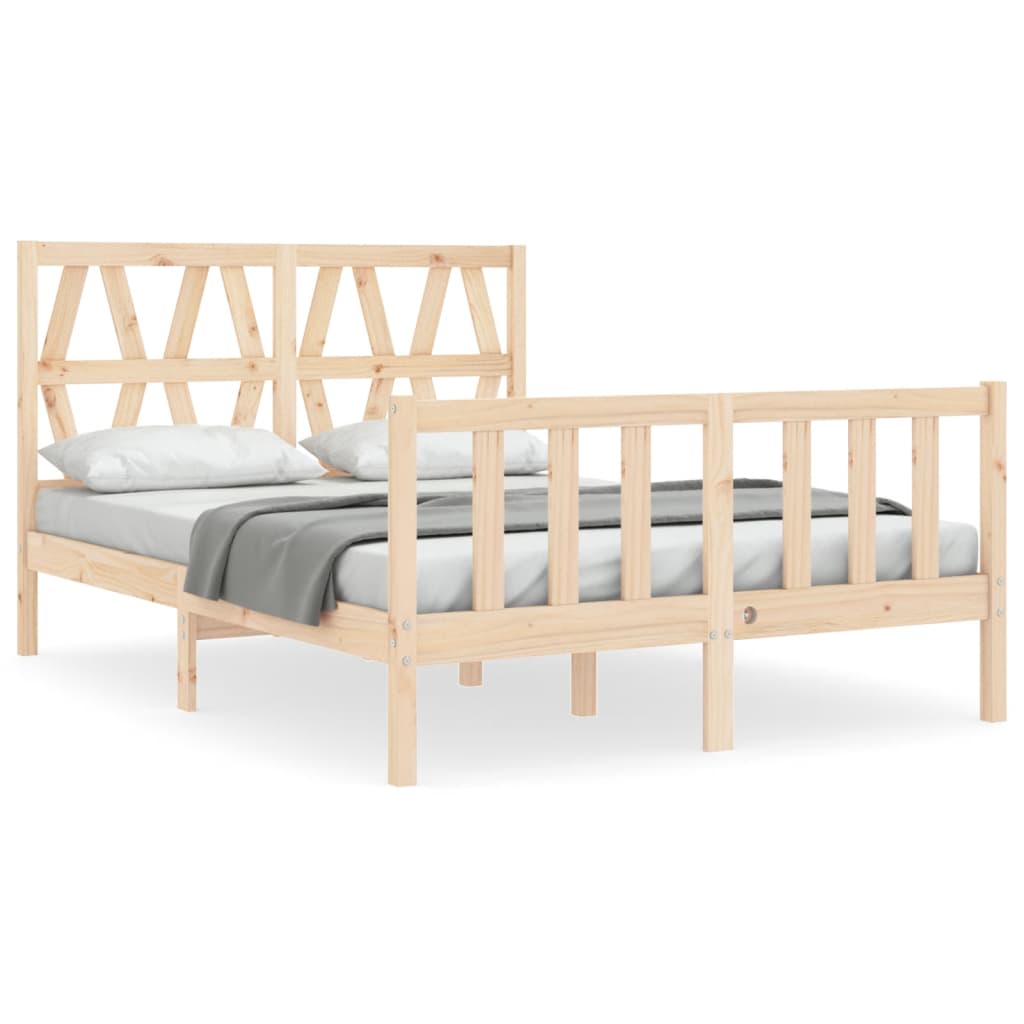 Cadre de lit sans matelas 140x200 cm bois massif de pin - XIOS
