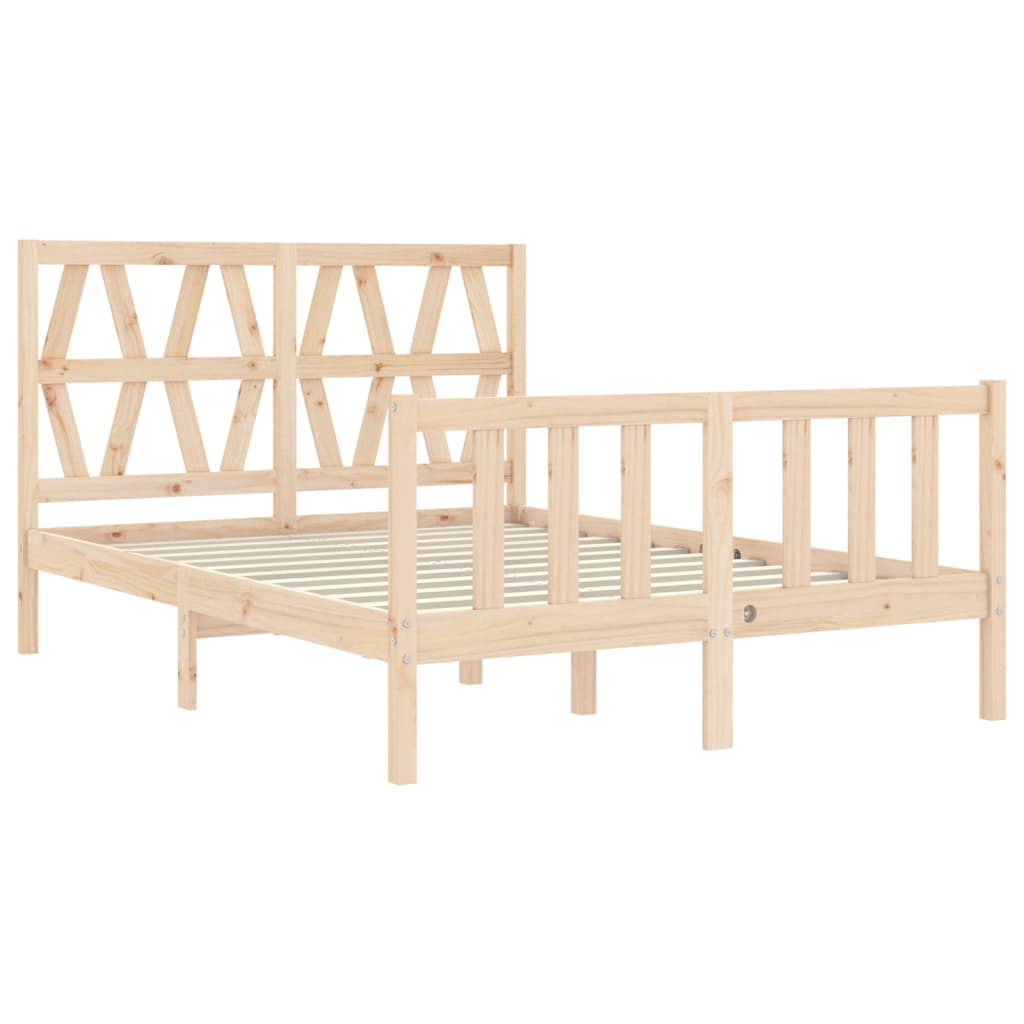 Cadre de lit sans matelas 140x200 cm bois massif de pin - XIOS