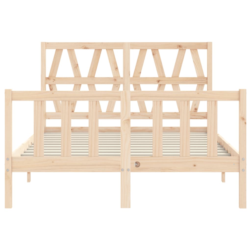 Cadre de lit sans matelas 140x200 cm bois massif de pin - XIOS