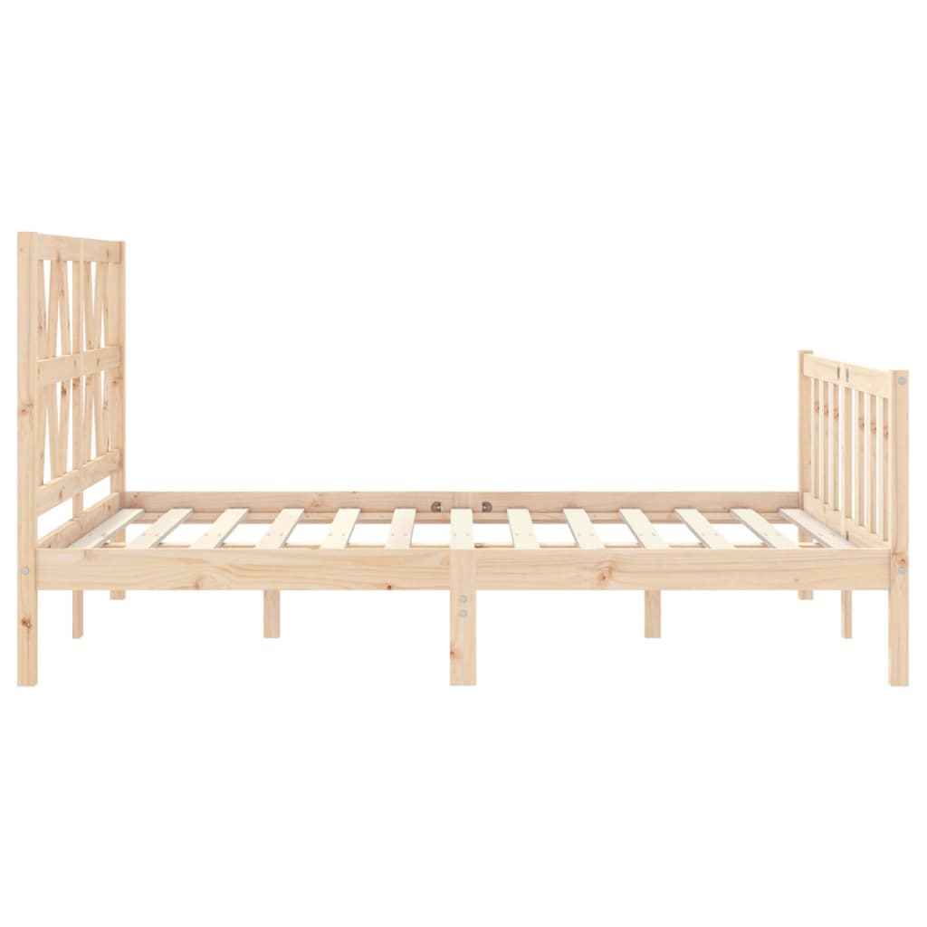 Cadre de lit sans matelas 140x200 cm bois massif de pin - XIOS