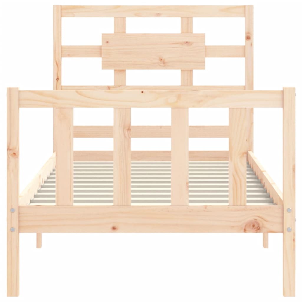 Cadre de lit sans matelas 90x200 cm bois de pin massif - XIOS