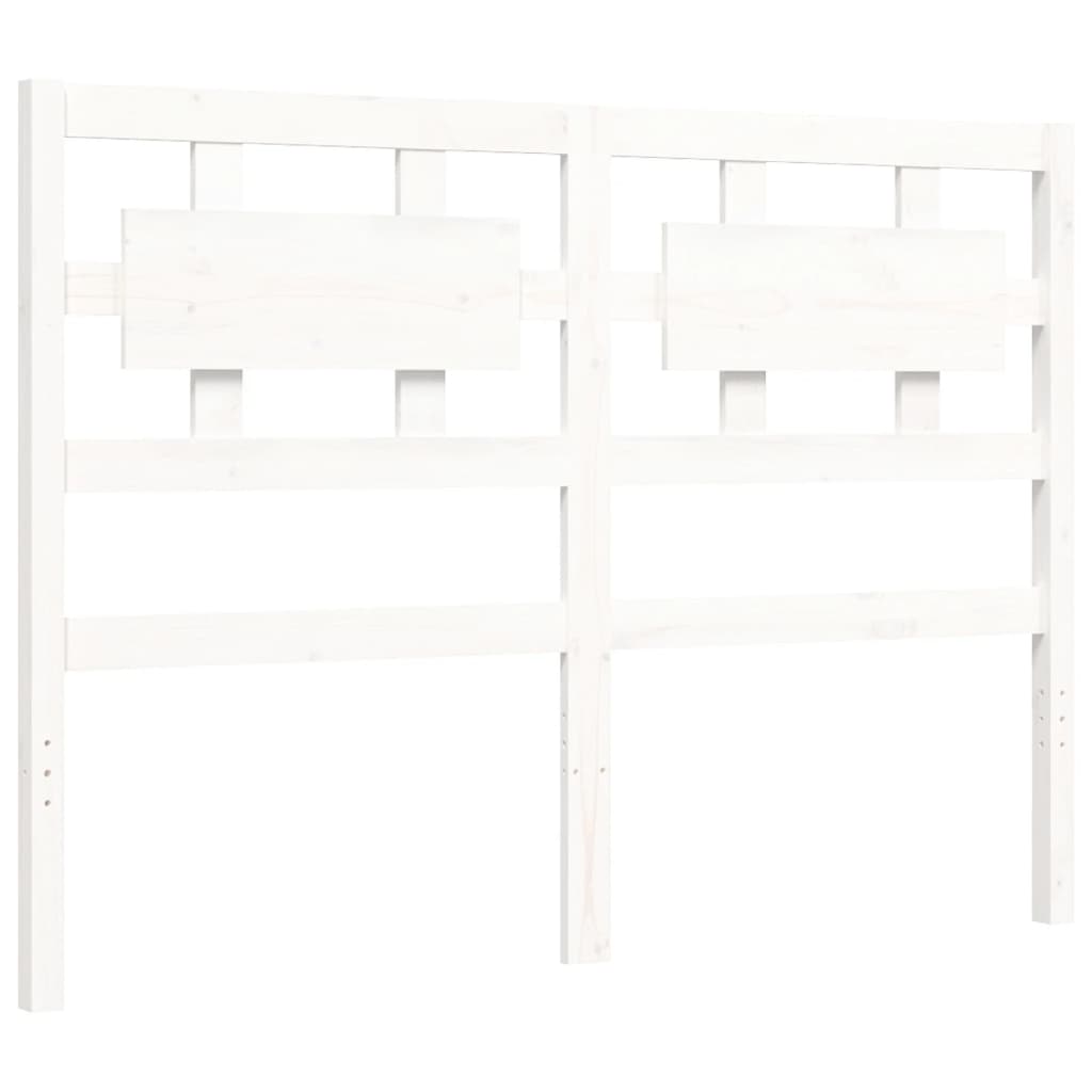 Cadre de lit sans matelas blanc 120x200 cm bois de pin massif - XIOS