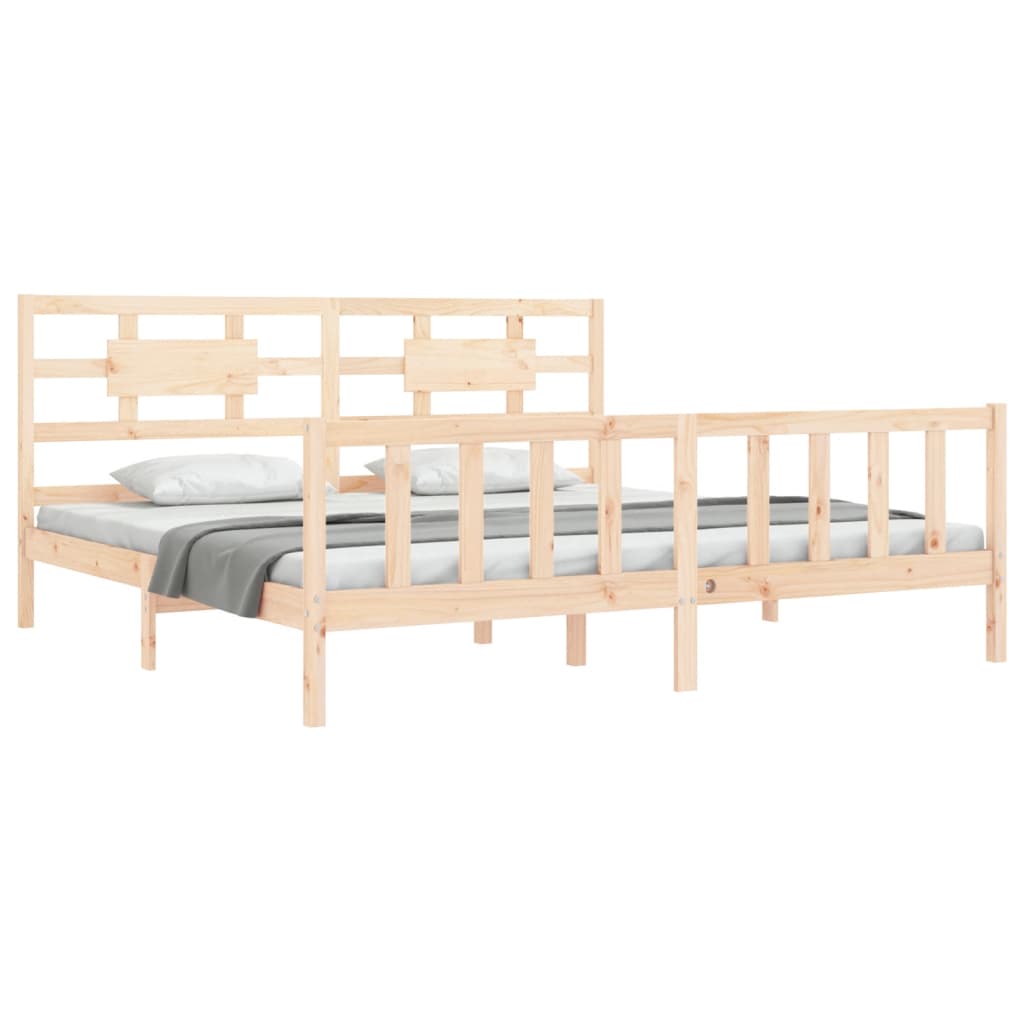 Cadre de lit sans matelas 200x200 cm bois massif de pin - XIOS