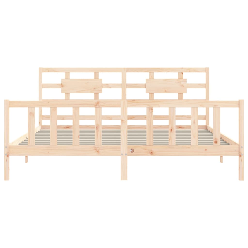 Cadre de lit sans matelas 200x200 cm bois massif de pin - XIOS