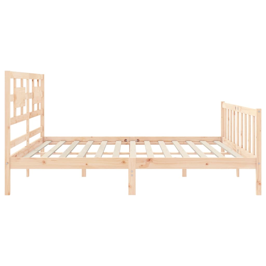 Cadre de lit sans matelas 200x200 cm bois massif de pin - XIOS