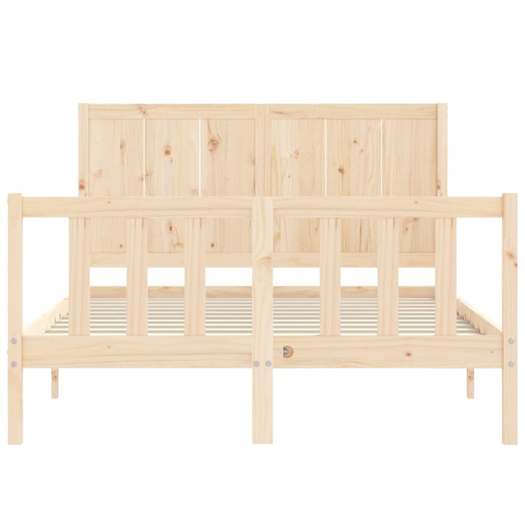 Cadre de lit sans matelas 140x190 cm bois de pin massif - XIOS