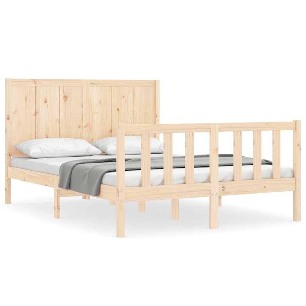 Cadre de lit sans matelas 140x200 cm bois massif de pin - XIOS